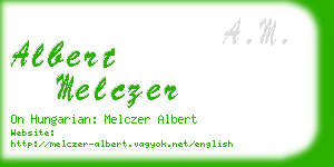 albert melczer business card